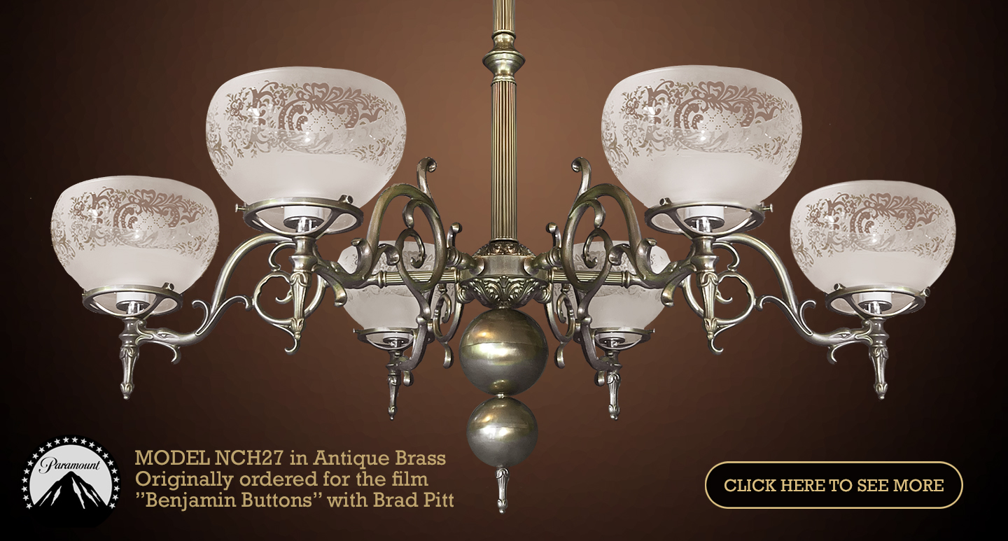 NCH27 a vintage antique vctorian style hand crafted ceiling lighting fixture chandelier in antique brass 